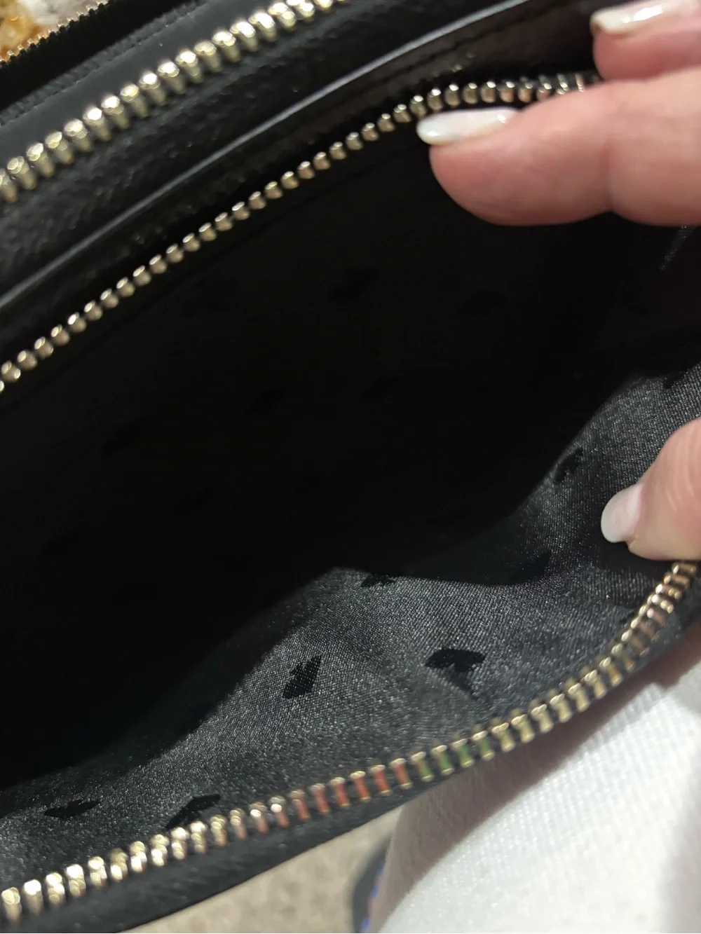 kate spade Black Leather Pebble Wristlet